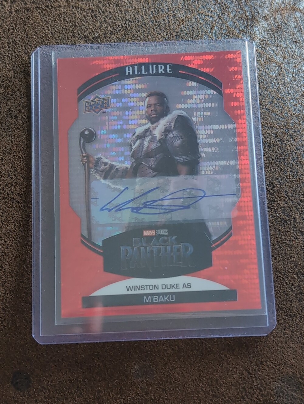 🍁2022 Marvel Allure Winston Duke As M’Baku Red Auto